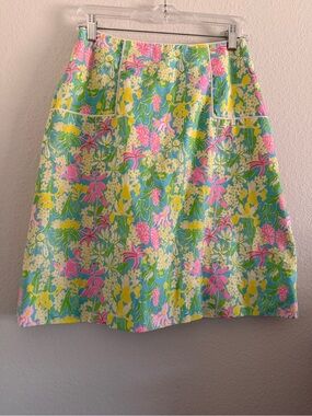 Vintage Lilly Pulitzer Skirt 10 Colorful 1970 A Line